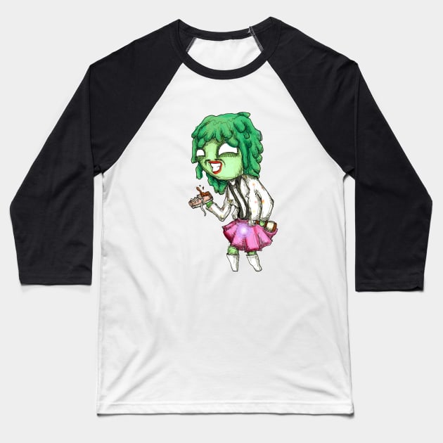 Swamp Monster Baseball T-Shirt by LVBart